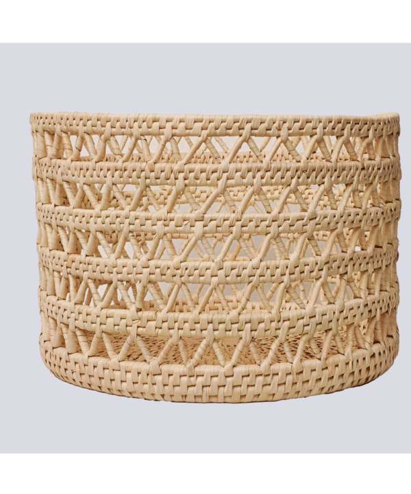 Handmade Date Palm Zig Zag Basket