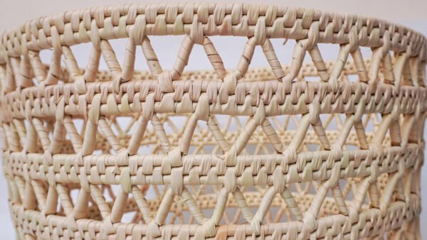 Handmade Date Palm Zig Zag Basket - Image 2