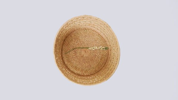 Handmade Date Palm Zig Zag Basket - Image 3