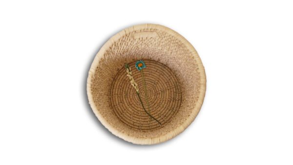Handwoven Storage Basket With Handles - Image 2